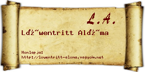 Löwentritt Alóma névjegykártya